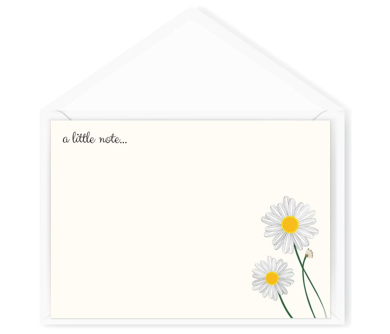 Little Notes by Comptime Daisies Note Cards (24 Non-foldover Cards and Envelopes) - Image 1